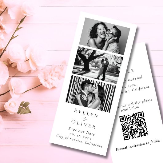 Trouwen Save the Date Photo Booth QR-code Uniek