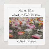 Trouwen Save the date roos bloemblaadjes Save the Kaart (Voorkant / Achterkant)