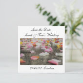 Trouwen Save the date roos bloemblaadjes Save the Kaart (Staand voorkant)