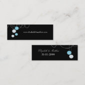 Trouwen Save the Date Website Skinny Kaarten Mini Visitekaartje (Voorkant / Achterkant)