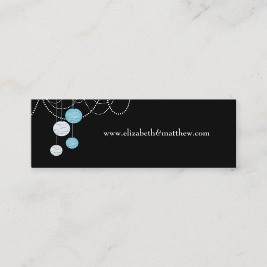 Trouwen Save the Date Website Skinny Kaarten Mini Visitekaartje (Voorkant)