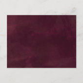 Trouwen Save the Date - Wijnrood & Roos Goud Aankondigingskaart (Achterkant)