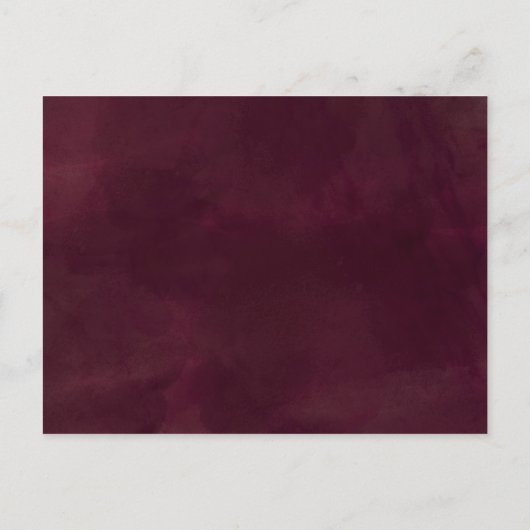 Trouwen Save the Date - Wijnrood & Roos Goud Aankondigingskaart (Achterkant)