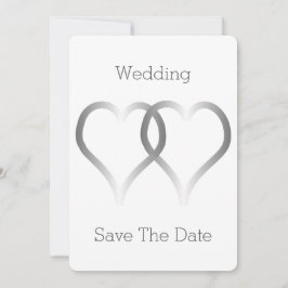 Trouwen Save The Date Zilveren Harten