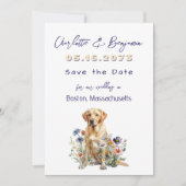 Trouwen Save The Dates Yellow Lab Ontwerp Save The Date (Voorkant)