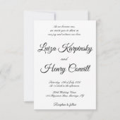 Trouwen Schattigee Cartoon paar Kaart (Achterkant)