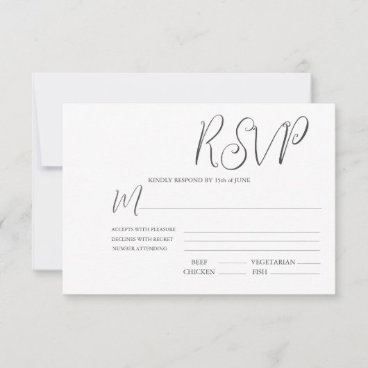 Trouwen Sjabloon RSVP (Voorkant)
