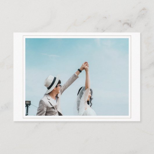 Trouwen Sla de datum op met de fotobehuizingskaart Informatiekaartje (Voorkant)