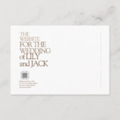 Trouwen Sla de datum op met de fotobehuizingskaart Informatiekaartje (Achterkant)