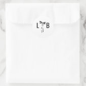 Trouwen Sticker en label met boog (Tas)