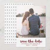 Trouwen Stippen Bewaar de datum foto Save The Date (Voorkant / Achterkant)