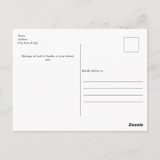 Trouwen Strand Scène met Starfish Dank u Briefkaart (Achterkant)