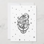 Trouwen Tattoo Traditionele Rock Anker Duiven Kaart (Achterkant)