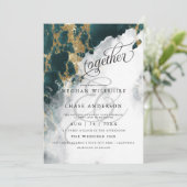 TROUWEN | Teal Saffier Aquarel BarefootBride™ (Staand voorkant)