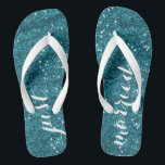 Trouwen Teenslippers (turquoise)<br><div class="desc">Must-have voor trouwdag,  huwelijksreis en op elk moment daarna voor de nieuwe bruid om te vieren!</div>