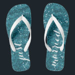 Trouwen Teenslippers (turquoise)<br><div class="desc">Must-have voor trouwdag,  huwelijksreis en op elk moment daarna voor de nieuwe bruid om te vieren!</div>
