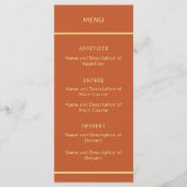 Trouwen Terracotta Gold Flat Menu (Voorkant)