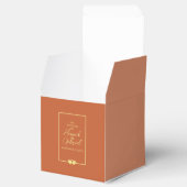 Trouwen Terracotta Goud Bedankdoosjes (Geopend)