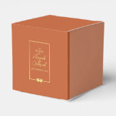 Trouwen Terracotta Goud Bedankdoosjes (Achterkant)
