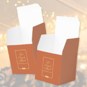 Trouwen Terracotta Goud Bedankdoosjes