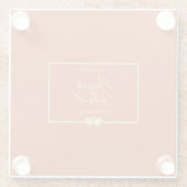 Trouwen Terracotta Gouden Pijler Kaars Glazen Onderzetter (Achterkant)