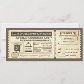 Trouwen  ticketuitnodiging met RSVP ontwerp Kaart (Voorkant)