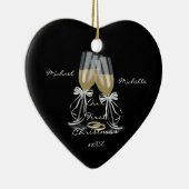 Trouwen Toast ons eerste kerst Ornament (Rechts)