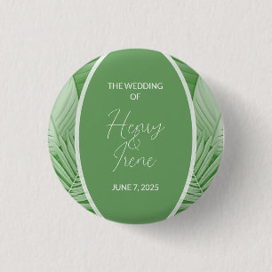 Trouwen Tropische Bruids Buttonnen Ronde Button 3,2 Cm