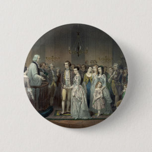 Trouwen van George Washington knop Ronde Button 5,7 Cm
