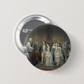 Trouwen van George Washington knop Ronde Button 5,7 Cm (Voorkant /achterkant)