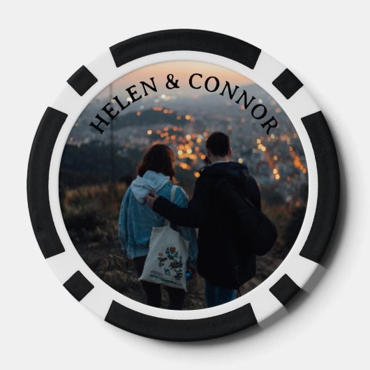 Trouwen verloving koppels datum foto poker chips (Achterkant)
