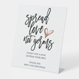 Trouwen Verspreid Liefde Geen Kiemen Neem Een Mask Reclamebord Met Voetstuk