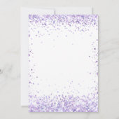 Trouwen violet script wit elegant kaart (Achterkant)