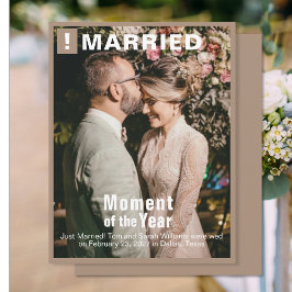 Trouwen Voeg foto toe Fun Magazine Hoesje Kaart