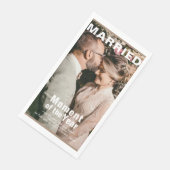 Trouwen Voeg foto toe Papier servet (Hoek)