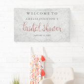 Trouwen Vrijgezellenfeest Banner Marmeren Roos Gou (Insitu)