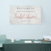 Trouwen Vrijgezellenfeest Banner Marmeren Roos Gou (Beurs)