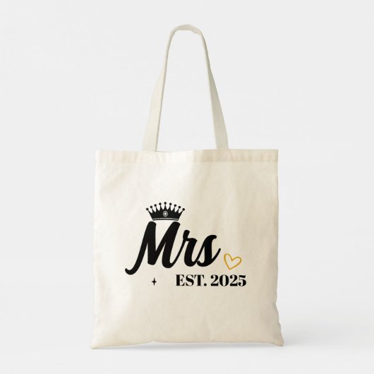 Trouwen Vrijgezellenfeest Bruid Custom Year Mrs Gi Tote Bag (Achterkant)