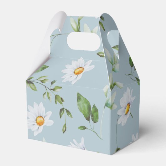Trouwen Vrijgezellenfeest Gable Blue Daisy Favorie Bedankdoosjes (Achterkant)