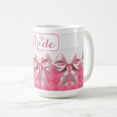 Trouwen Vrijgezellenfeest Roze Bogen Coquette Mok (Voorkant rechts)