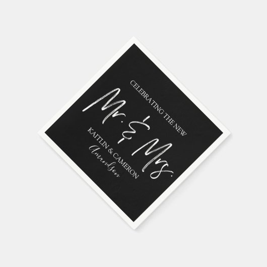 Trouwen Vrijgezellenfeest servetten | Typografie ( (Hoek)