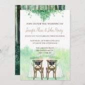 Trouwen Waterverf met een rustieke stijl Kaart (Voorkant / Achterkant)