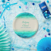 Trouwen waterverf zee zand custom papier bord (Feest)