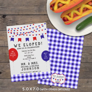 💍Trouwen we zijn weggelopen! picknickfeest   BBQ  Kaart
