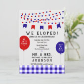 💍Trouwen we zijn weggelopen! picknickfeest | BBQ  Kaart (Staand voorkant)