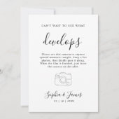 Trouwen Wegwerp Camera Sign Trouwfoto Sign Kaart (Voorkant)