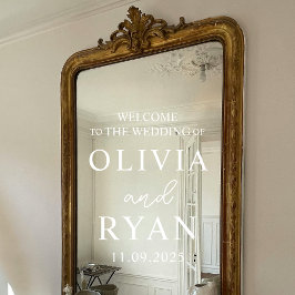 Trouwen Welkom Teken Vinyl Decal, Trouwen Raamsticker