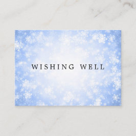 Trouwen Wens Goed Blauw Winter Wonderland Informatiekaartje
