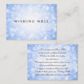 Trouwen Wens Goed Blauw Winter Wonderland Informatiekaartje (Voorkant / Achterkant)