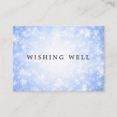 Trouwen Wens Goed Blauw Winter Wonderland Informatiekaartje (Voorkant)